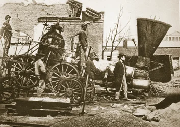 Ruïnes in Richmond, Virginia, 1865